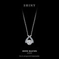 Metal Alloy Imitation Moissanite Swan Pendant Necklace Wholesale-0-4