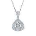 wholesale 925 Sterling Silver Luxury 1-Carat D Color Moissanite Set with Earrrings, Ring, and Necklace Pendant-0-2