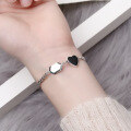 wholesale S925 Sterling Silver Trendy Hip-Hop Style Resin Heart Goodluck Meaningful Bracelet-0-3