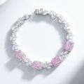 Sterling Silver Luxury Full-Cut Ice Flower Zircon High-Carbon Diamond Bracelet Wholesale-0-2