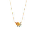 wholesale S925 Silver Plated 14k Gold Metal Material, Fresh, Sweet, Niche, Cute Style Teardrop Citrine Necklace-0-5