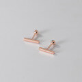 wholesale S925 Silver Korean Version Minimalist Straight Line Screw Stud Earrings for Women, Small and Delicate for Healing Ear Piercings, Ear Accessories G6762-0-3