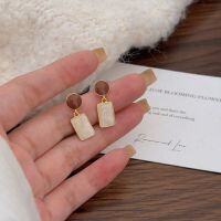 wholesale S925 Sterling Silver Geometric Color Clash Drip Enamel Earrings for Women, Hong Kong Style Luxury High-End Summer Earrings-Sterling silver