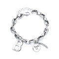 wholesale S925 Sterling Silver B-Letter Link Chain Bracelet in Korean Ins Minimalist Style-0-4