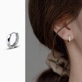 wholesale 925 Sterling Silver Rhombus Cut Ear Cuff Women Korean Style Ins Minimalist Geometric Circle Mini Hoop Earrings M00619-0-3