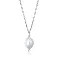 wholesale 925 Sterling Silver Freshwater Pearl Pendant Necklace, Ins Style Light Luxury High-End Feel for Women-0-5
