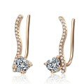 wholesale [] S925 Sterling Silver Moissanite Line Heart Earrings for Women, Fashionable and Advanced with a Cool Sense-0-4
