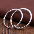 wholesale 999 Silver Plain Smooth Solid Round Adjustable Bangle for Women and Men, Fashion Minimalist Bracelet-0-1