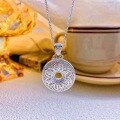 wholesale Wholesale S990 Pure Silver Antique Filigree Hollow Longevity Lotus Locket Pendant-0-0