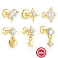 wholesale S925 Sterling Silver Super Sparkling Diamond Opal Zircon Earrings for Women,-0-0