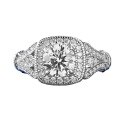 wholesale S925 Sterling Silver New Classic Daily Wear Versatile Fashion One-Carat Simulated Diamond Ring-0-4