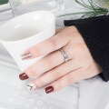wholesale S925 Sterling Silver Vintage Inspired Open-ended Chain Belt Buckle Ring with Antique Finish-0-3