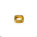 wholesale Metal S925 gold-plated running loop Tang pattern diamond-inlaid accessory bracelet necklace bead DIY handmade spacer bead semi-finished product-0-4
