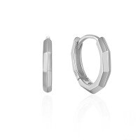 wholesale S925 Sterling Silver Minimalist Hoop Earrings, Fashionable Simple Niche Design, Trendy Versatile Cold Style Ear Clips-silver