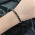 wholesale S925 Sterling Silver Black Moissanite Hip Hop Tennis Chain Bracelet 2/3/4/5/6/65mm European and American Jewelry-0-3