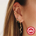 wholesale 925 Sterling Silver New Tassel Inlaid Diamond Versatile Ear Studs Earrings-0-1