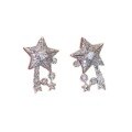 wholesale S925 Sterling Silver Red Elk Meteor Earrings, Small and Exquisite, Fashionable, Elegant, Suitable for Daily Commute and Versatile Styling-0-4