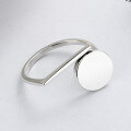 wholesale S925 Sterling Silver Line Round Ring Creative Individuality Ins Trendy Internet Famous Fashion Minimalist Style Ring for Women-0-1