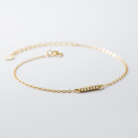wholesale S925 sterling silver gold-plated single-row diamond bracelet with an ins-style and design-focused aesthetic-S925 Silver Bracelet 925 Silver