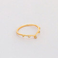 wholesale S925 silver plated with 14K gold minimalist versatile daily wear light luxury ring-0-2