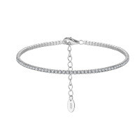 wholesale S925 Sterling Silver 15mm Colored Zircon Tennis Bracelet, Fashionable and Versatile Direct from Manufacturer-14K gold, 1.5mm white zirconium, weight 2.61g 925 silver