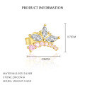 wholesale S925 Sterling Silver Wholesale Cross-border Light Luxury Sweet Design Zircon Earrings With Micro-set Color Zircons And Heart Shape-0-16