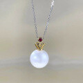 wholesale 925 Silver Zhuo Zhifan New 11mm Pearl Necklace Pendant for Women, Light Luxury Daily Fashion Style, Hot Seller in Europe and America-0-0