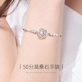 S925 Sterling Silver Moissanite Bracelet, Factory Direct, Women's Minimalist Design-0-0
