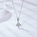 wholesale Winter New Collection Cross-Border Classic Four-Prong Angel's Kiss Pendant with Twisted Shank, Silver-Plated 18K Gold-0-2