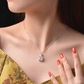 wholesale 925 Silver 8-Carat 10*10 High Carbon Diamond Pendant Necklace, New Style by ShiPei Jewelry, Ins40+5-0-2