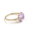 wholesale S925 silver gold-plated natural amethyst ring for women, Japanese birthstone ring, factory supply, wholesale-0-1