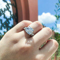 S925 Sterling Silver Clearance Ring with Zircon, Small Red Book Hot Seller-0-0