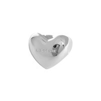 wholesale S925 Sterling Silver Korean Version Ins Minimalist Style Niche Simple Personality Heart-shaped English Engraved Love Ring for Women-Platinum [No. 14/Adjustable] Opening adjustable