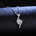 S925 Silver Moissanite S-Shaped Lightning Pendant Necklace-0-1