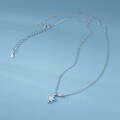 wholesale S925 Sterling Silver Fresh and Sweet Ins Style Small and Unique Design Personality Full Diamond Five-Pointed Star Necklace Y01854-0-3