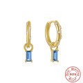 wholesale S925 Sterling Silver Classic Hoop Earrings with Colored Diamonds, a bestselling-0-7