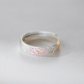 wholesale 999 Silver NaLan Fresh Sweet Ins Style Niche Design Exquisite Pink Lotus Ring R02720-0-2