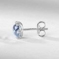 wholesale S925 sterling silver gold-plated new simple and fashionable small flower natural topaz earrings, women's niche earrings wholesale-0-3