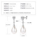 S925 Sterling Silver Light Bulb Freshwater Pearl Earrings-0-26