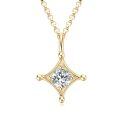 S925 Sterling Silver Round Moissanite Star Pendant Necklace, Fashion Minimalist Unisex Jewelry-0-3