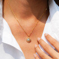 14K Gold Plated 925 Silver Moissanite Four-Leaf Clover Pendant Necklace-0-2