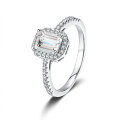 S925 Silver T-Step Square Moissanite Ring-0-3