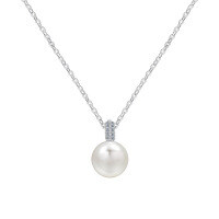 Sterling Silver S925 Simple Pearl Necklace for Women-S925 sterling silver + 10mm pearl  925 silver