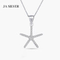 wholesale S925 Sterling Silver Diamond Starfish Pendant for Women, Minimalist and Fashionable, Niche Design, Luxurious Feel, Cross-Border Wholesale-0-0