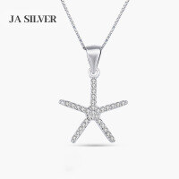 wholesale S925 Sterling Silver Diamond Starfish Pendant for Women, Minimalist and Fashionable, Niche Design, Luxurious Feel, Cross-Border Wholesale-003358-[Pendant without chain] 925 silver