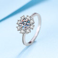 wholesale 925 Sterling Silver Moissanite Women's Luxury Wedding Ring Fashion Style Factory Direct Supply Supports Any Appraisal 1 Carat Ring-0-5