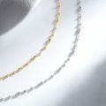 24K Gold-Plated Sterling Silver Bubble Bead Fairy Necklace, Versatile and Minimalist-0-2
