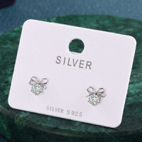 S925 Sterling Silver 2025 New Diamond-Inlaid Ginkgo Leaf Earrings, Minimalist Design-YSA-117E  925 Silver