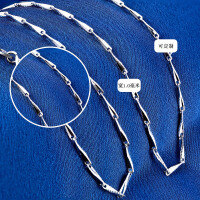 wholesale S925 Silver New Accessory Women's Collarbone Necklace Trendy Sweet Fashion Pendant OL Tooth Knife Angle Chain Wholesale-1.0 Tooth Knife Angle Chain - 16 Inch  925 Silver