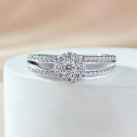 wholesale S925 silver live new classic French floral patterninsring-R927 Platinum>No. 6